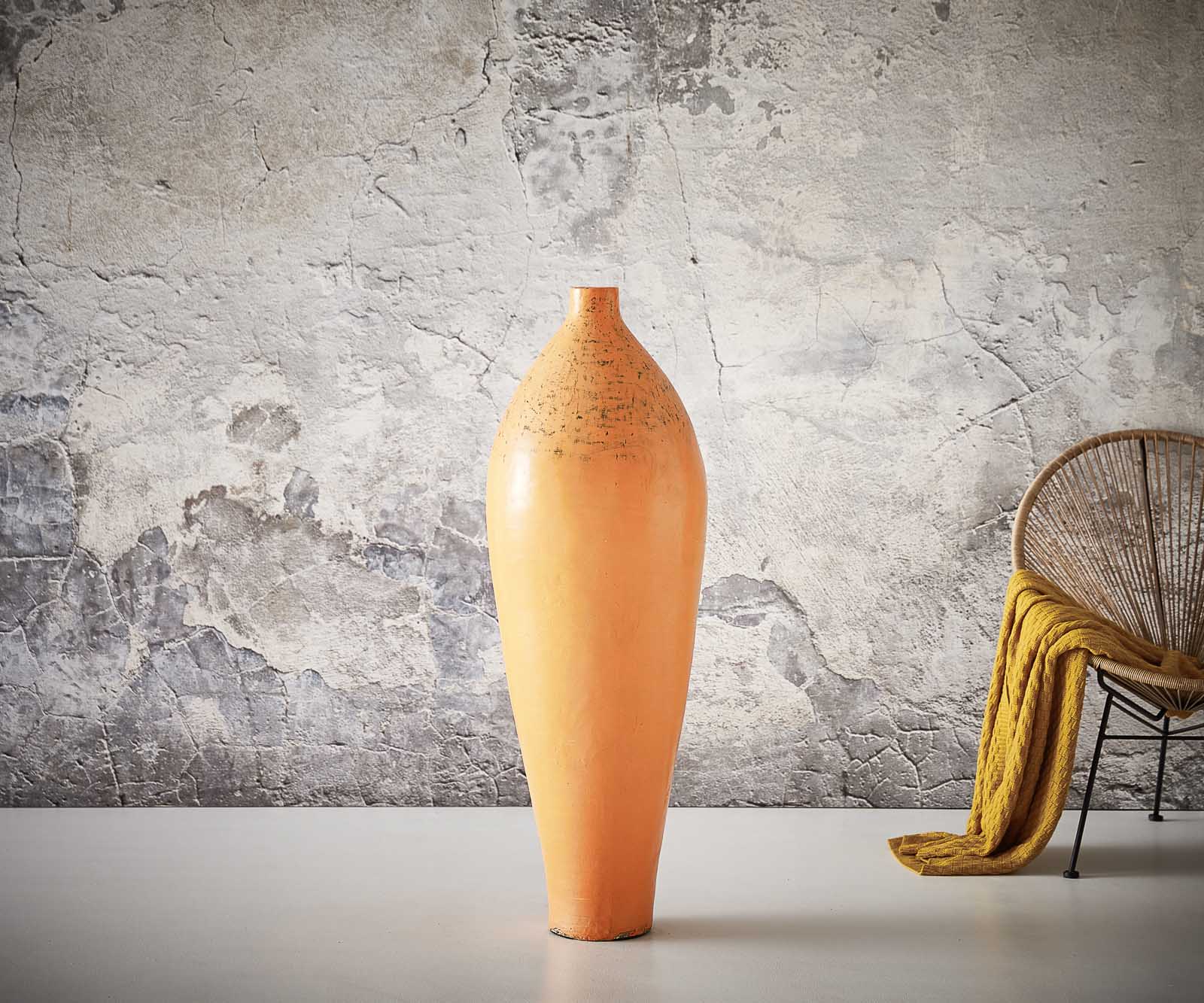 Vase schmaler Ballon 43x43x120 cm Zement Orange 