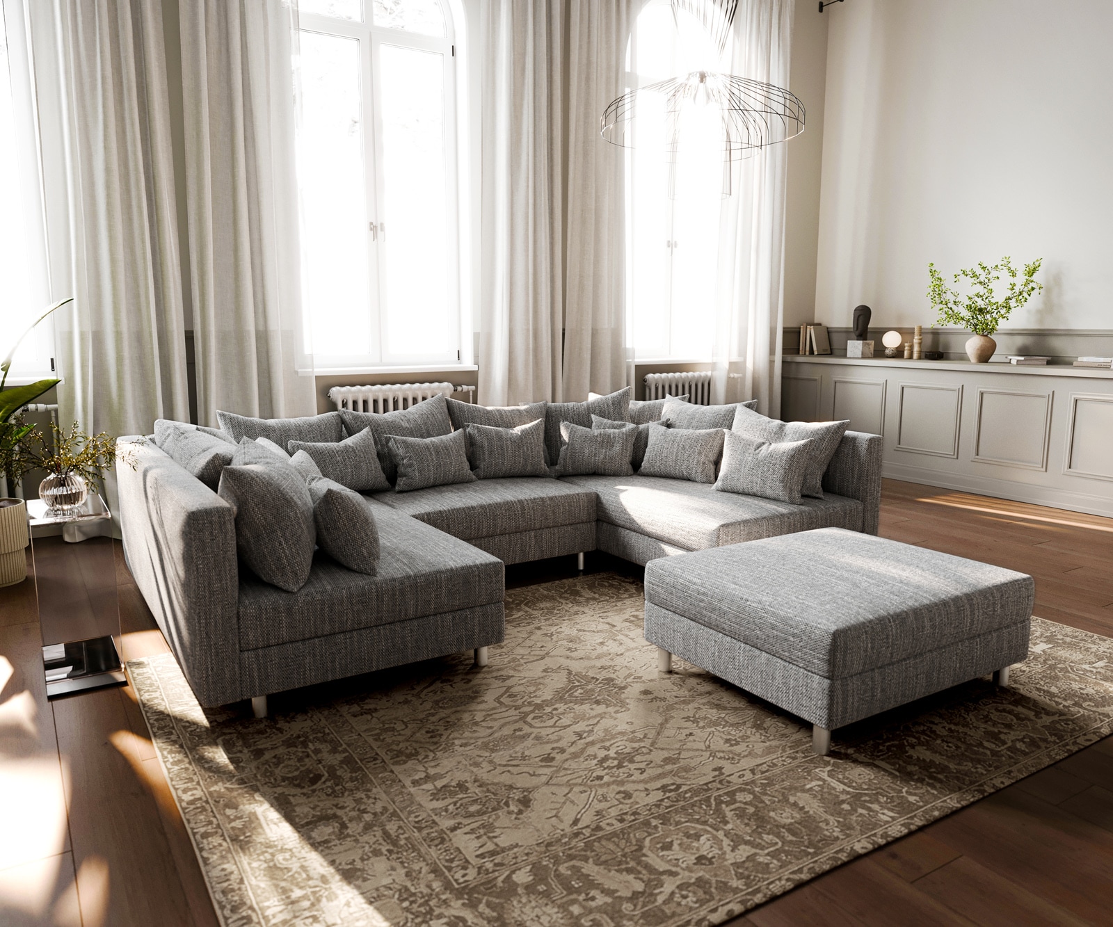 Couch Clovis Wohnlandschaft Modulsofa Design Sofa